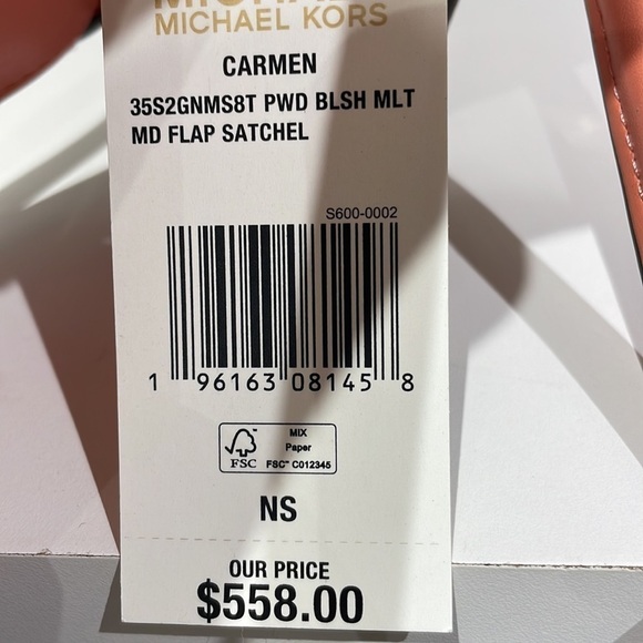 MICHAEL KORS
Carmen Medium Color-Block Faux Saffiano Leather Belted Satchel - Picture 5 of 6